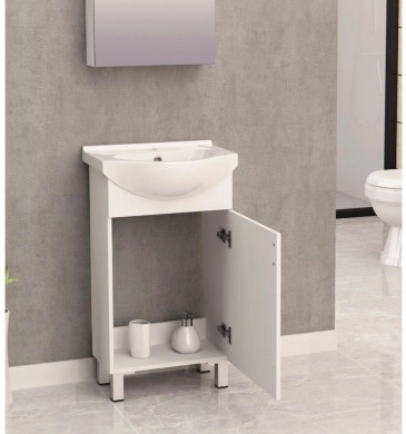 Шкаф за баня с мивка Интер ICP5035 50см бял
