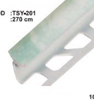 Лайсна PVC Светло Зелен Мрамор вътрешен ъгъл 10мм.