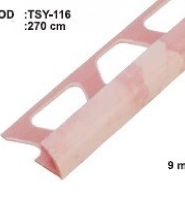Лайсна PVC Розова външен ъгъл 9мм.