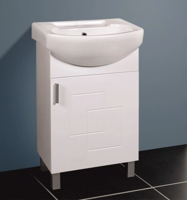 Шкаф за баня с мивка Интер ICP5385 50см бял