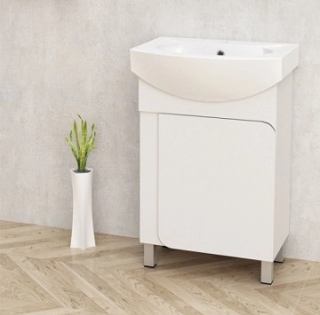 Шкаф за баня с мивка Адина ICP5543-PVC 55см бял